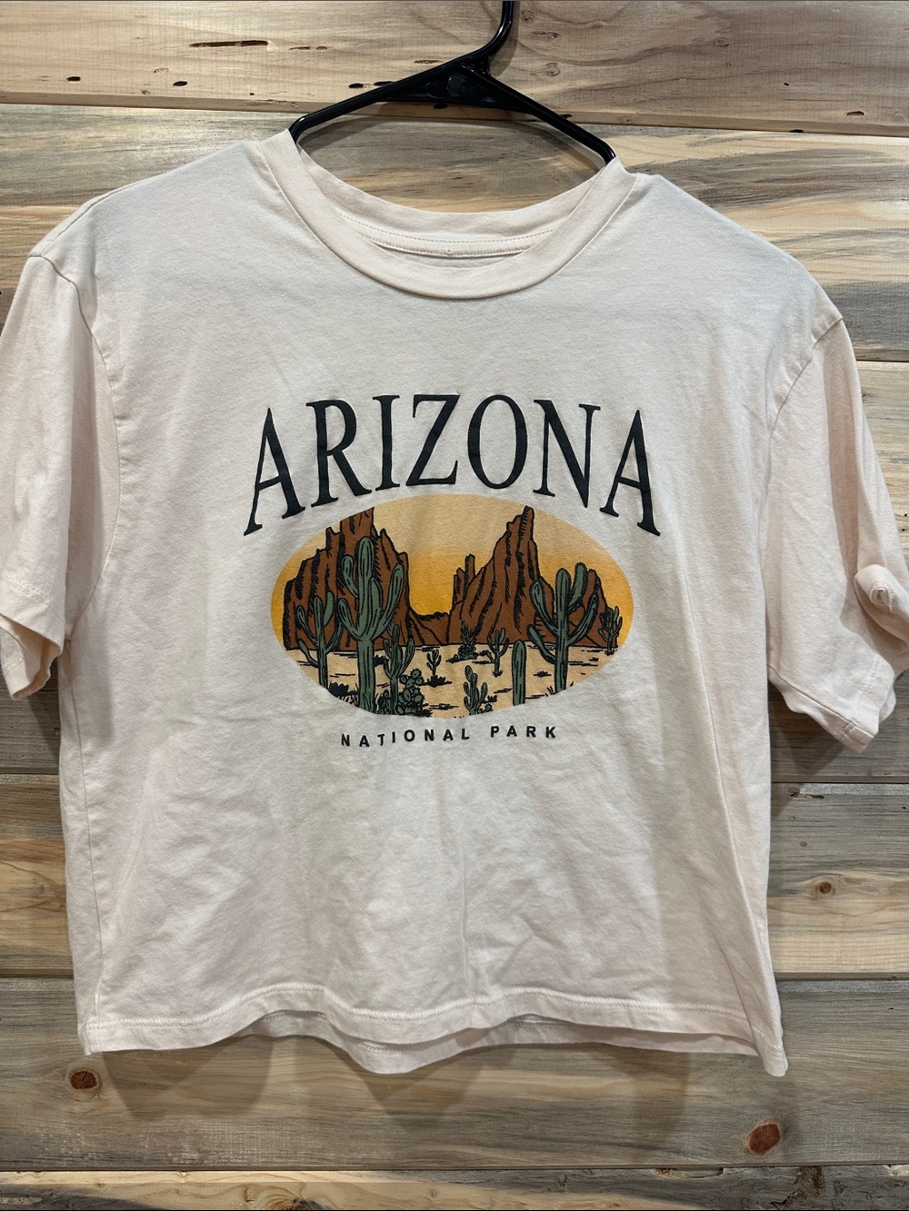 Arizona Graphic Tee - Cream Short Sleeve Women’s Top